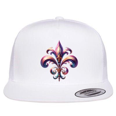 Mardi Gras Celebration Flat Bill Trucker Hat