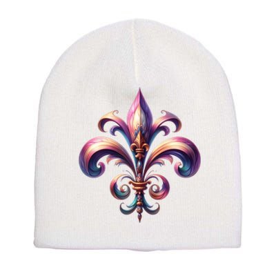 Mardi Gras Celebration Short Acrylic Beanie