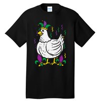 Mardi Gras Chicken Funny Outfit Farming Tall T-Shirt