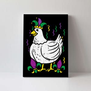 Mardi Gras Chicken Funny Outfit Farming Canvas