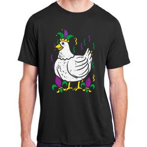 Mardi Gras Chicken Funny Outfit Farming Adult ChromaSoft Performance T-Shirt