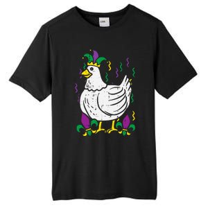 Mardi Gras Chicken Funny Outfit Farming Tall Fusion ChromaSoft Performance T-Shirt