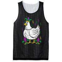 Mardi Gras Chicken Funny Outfit Farming Mesh Reversible Basketball Jersey Tank