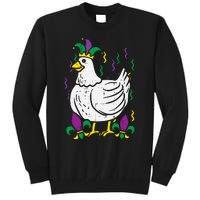 Mardi Gras Chicken Funny Outfit Farming Tall Sweatshirt