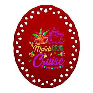 Mardi Gras Cruise Cruising Mask Cruise Ship Party Costume Ceramic Oval Ornament