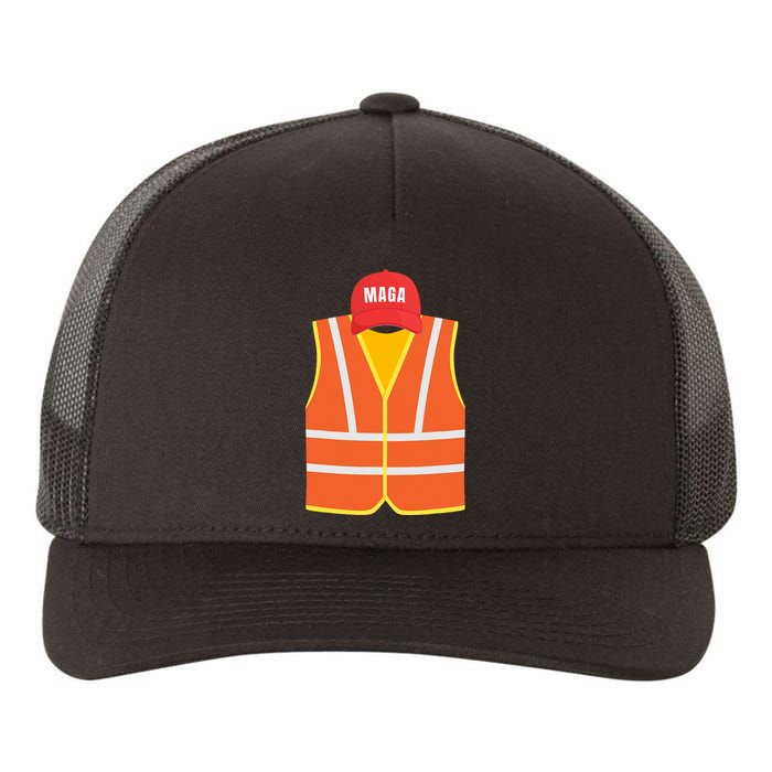 Maga Garbage Collector Vest For Trump Election Day Yupoong Adult 5-Panel Trucker Hat