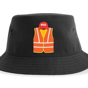 Maga Garbage Collector Vest For Trump Election Day Sustainable Bucket Hat