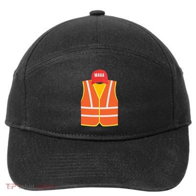 Maga Garbage Collector Vest For Trump Election Day 7-Panel Snapback Hat