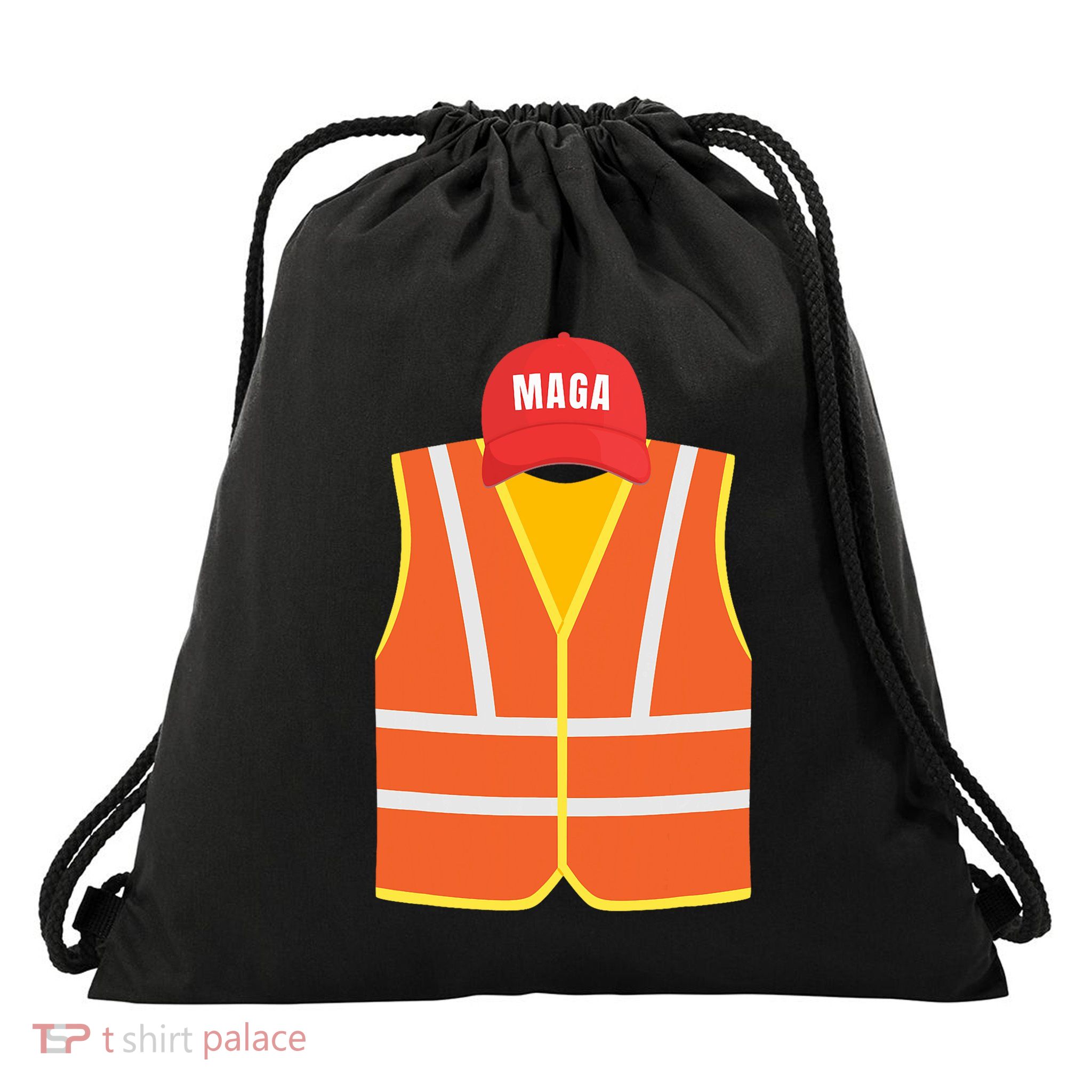 Maga Garbage Collector Vest For Trump Election Day Drawstring Bag