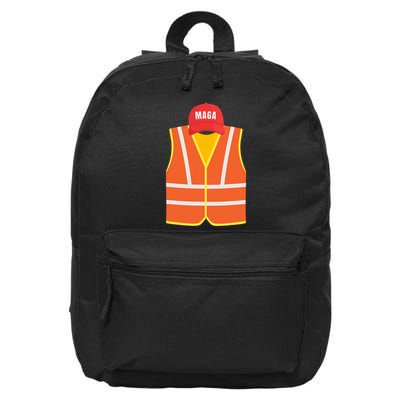 Maga Garbage Collector Vest For Trump Election Day 16 in Basic Backpack