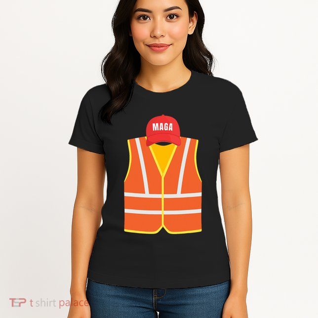 Maga Garbage Collector Vest For Trump Election Day Womens T-Shirt