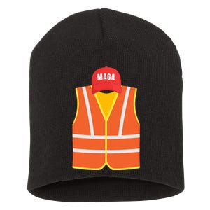 Maga Garbage Collector Vest For Trump Election Day Short Acrylic Beanie