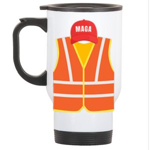 Maga Garbage Collector Vest For Trump Election Day Stainless Steel Travel Mug