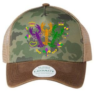 Mardi Gras Crawfish Happy Mardi Gras 2024 Matching Party Legacy Tie Dye Trucker Hat