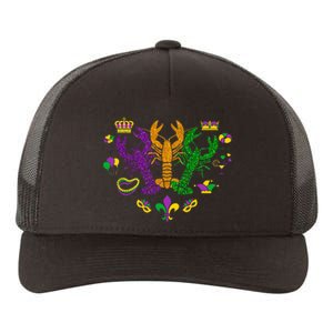 Mardi Gras Crawfish Happy Mardi Gras 2024 Matching Party Yupoong Adult 5-Panel Trucker Hat