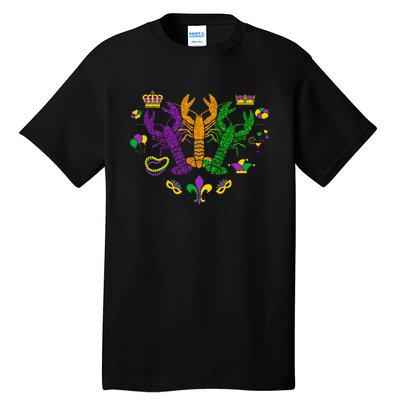 Mardi Gras Crawfish Happy Mardi Gras 2024 Matching Party Tall T-Shirt