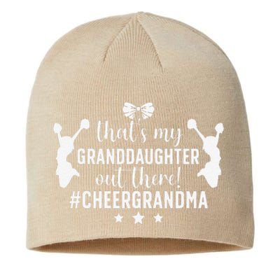 My Granddaughter Cheer Grandma Cheerleading Grandmother Sustainable Beanie