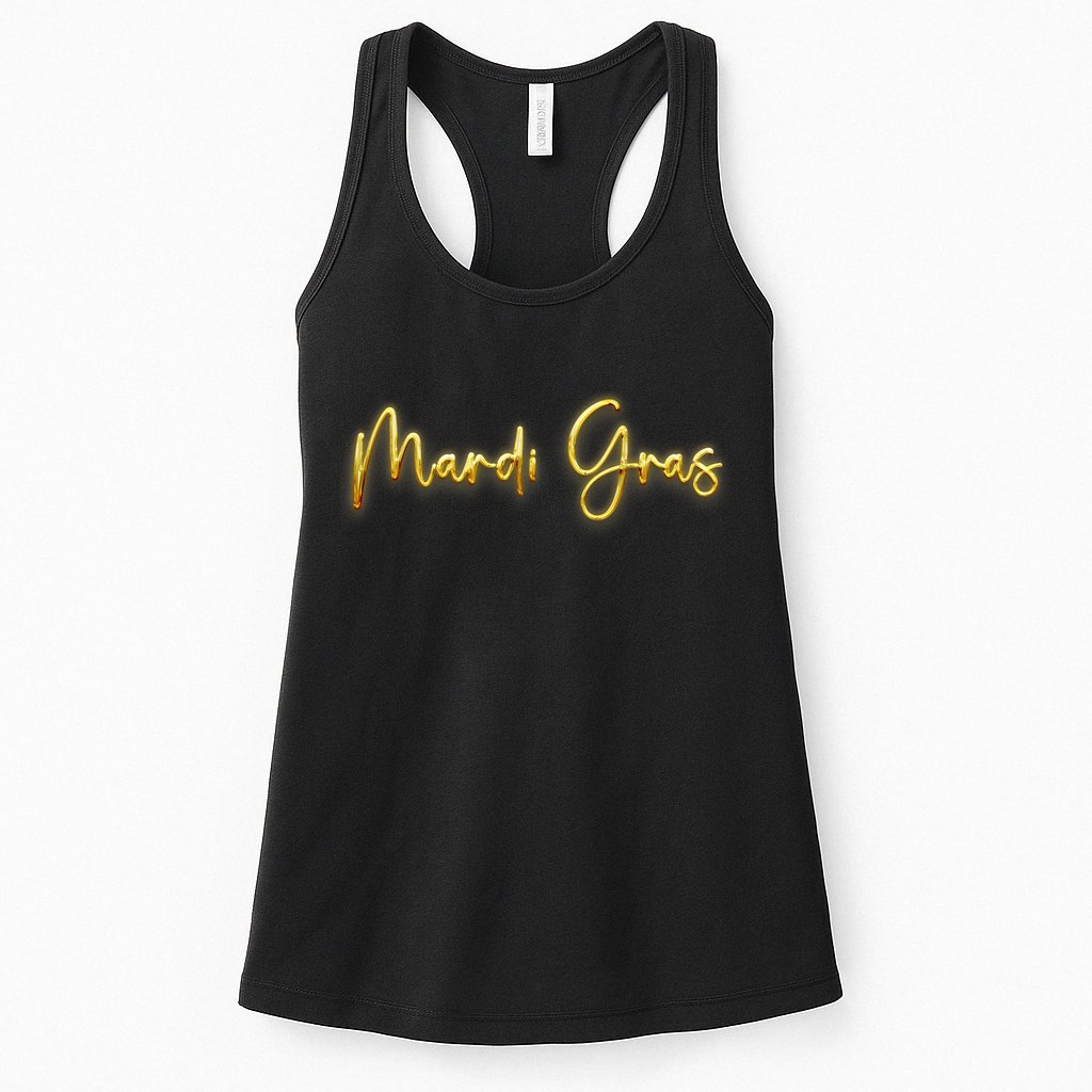 Mardi Gras Celebration Logo Womens Tank Top
