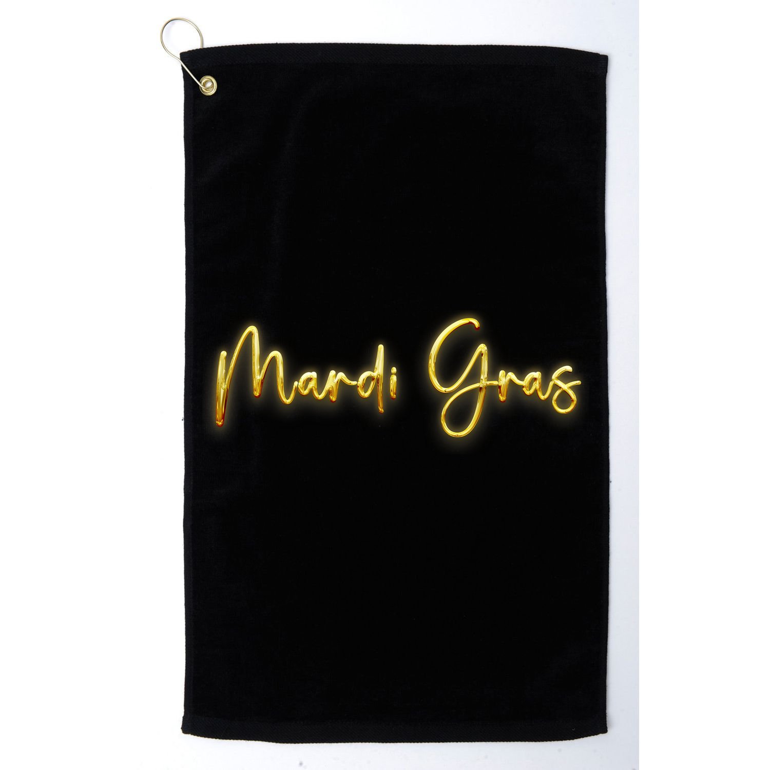 Mardi Gras Celebration Logo Golf Towel