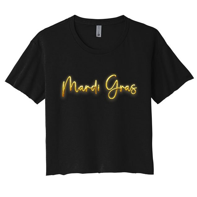 Mardi Gras Celebration Logo Crop Top
