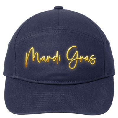 Mardi Gras Celebration Logo 7-Panel Snapback Hat