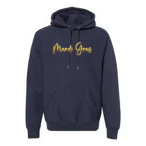 Mardi Gras Celebration Logo Premium Hoodie