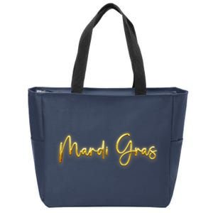 Mardi Gras Celebration Logo Zip Tote Bag