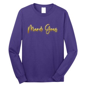 Mardi Gras Celebration Logo Long Sleeve Shirt