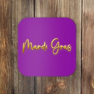 Mardi Gras Celebration Logo Coaster