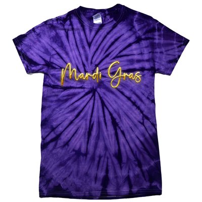 Mardi Gras Celebration Logo Tie-Dye T-Shirt