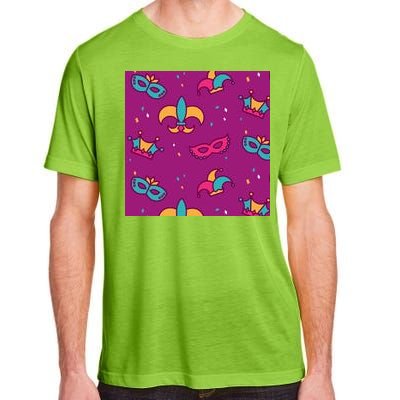 Mardi Gras Colorful Celebration Pattern Adult ChromaSoft Performance T-Shirt