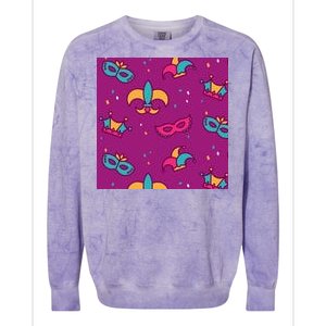 Mardi Gras Colorful Celebration Pattern Colorblast Crewneck Sweatshirt