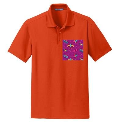 Mardi Gras Colorful Celebration Pattern Dry Zone Grid Polo