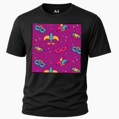 Mardi Gras Colorful Celebration Pattern Performance Shirt