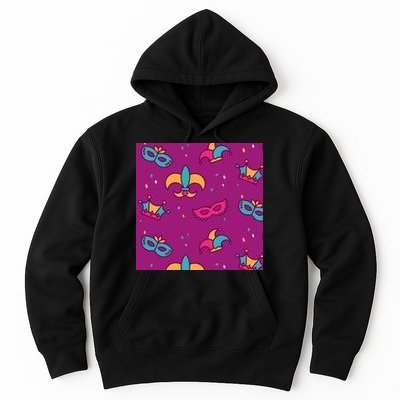 Mardi Gras Colorful Celebration Pattern Hoodie