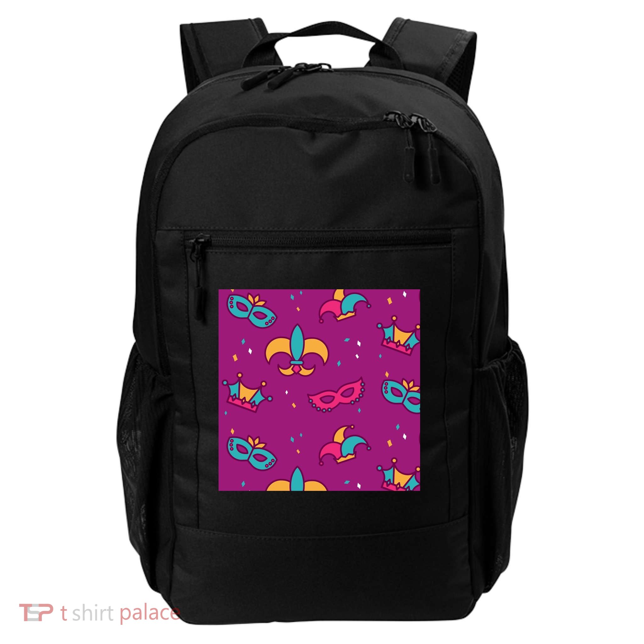 Mardi Gras Colorful Celebration Pattern Daily Commute Backpack