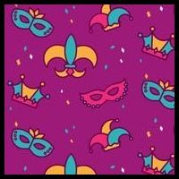 Mardi Gras Colorful Celebration Pattern Backpack