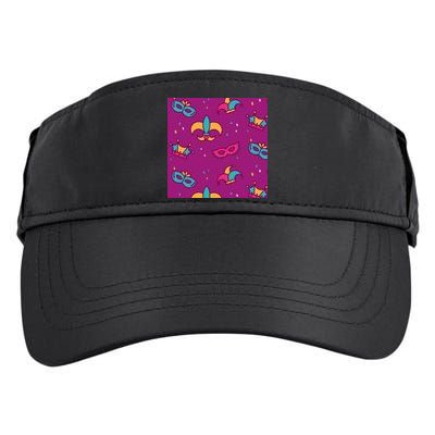Mardi Gras Colorful Celebration Pattern Adult Drive Performance Visor