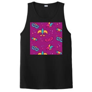 Mardi Gras Colorful Celebration Pattern PosiCharge Competitor Tank