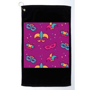 Mardi Gras Colorful Celebration Pattern Platinum Collection Golf Towel