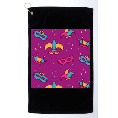 Mardi Gras Colorful Celebration Pattern Golf Towel
