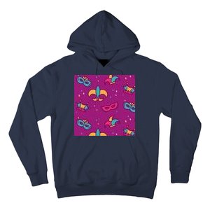 Mardi Gras Colorful Celebration Pattern Hoodie