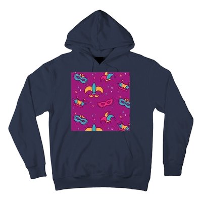 Mardi Gras Colorful Celebration Pattern Hoodie