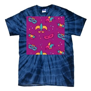 Mardi Gras Colorful Celebration Pattern Tie-Dye T-Shirt