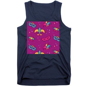 Mardi Gras Colorful Celebration Pattern Tank Top