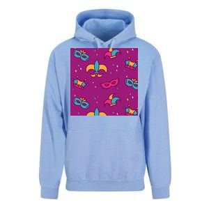 Mardi Gras Colorful Celebration Pattern Unisex Surf Hoodie