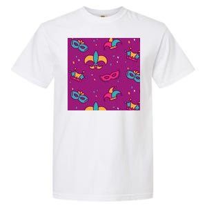 Mardi Gras Colorful Celebration Pattern Garment-Dyed Heavyweight T-Shirt