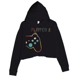 Matching Gamer Couple Player 1 Player 2 Cute Crop Fleece Hoodie