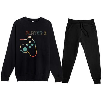 Matching Gamer Couple Player 1 Player 2 Cute Premium Crewneck Sweatsuit Set