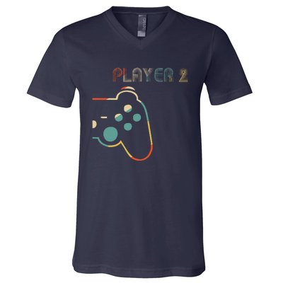 Matching Gamer Couple Player 1 Player 2 Cute V-Neck T-Shirt